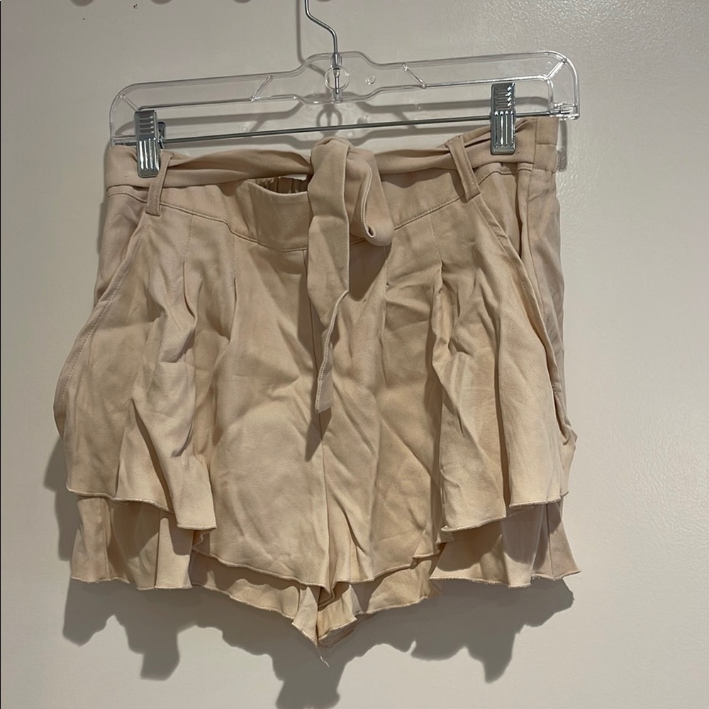 Max & Co. Cream High Waist Shorts